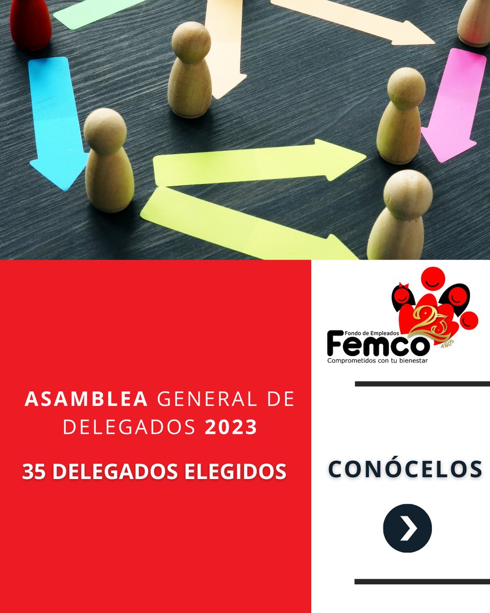 FFemco's tweet photo. 👉Te presentamos los Delegados elegidos 👍que te representarán en la Asamblea General 2️⃣0️⃣2️⃣3️⃣.

Comprometidos con tu bienestar.

#TodosSomosFemco #Delegados2023 #colombia https://t.co/al569yuWCJ