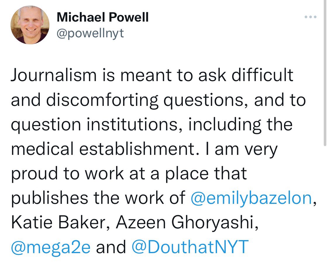 It’s very striking and disheartening that a letter pleading for better coverage is being deliberately interpreted by a handful of prominent journalists as a demand for no coverage.