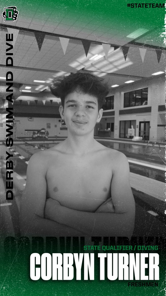 DerbySwimDive's tweet photo. STATE TEAM
The divers are headed to state today so let’s meet the dive team: Senior Kael Ramsey, Junior Mykal Berry and Freshmen Corbyn Turner! https://t.co/TiHzN9vMJ2