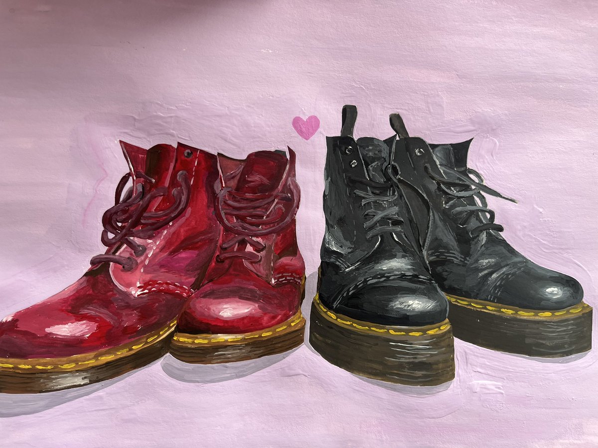 lavendermenaced's tweet photo. A new painting of mine and my partner’s docs https://t.co/lITc4KBQox