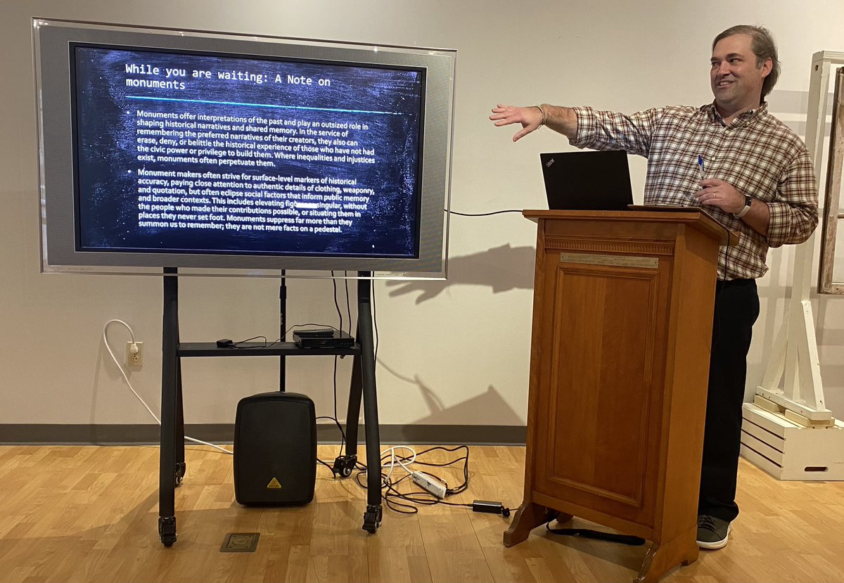 DeltaStateDSSH's tweet photo. WOO! Congratulations again to Dr. Justin Krueger for winning Mississippi Humanities Council Teacher of the year for DSU!

Thank you to everyone who came out to celebrate with us and enjoyed Dr.Krueger’s amazing presentation! https://t.co/10dcvU5lTY