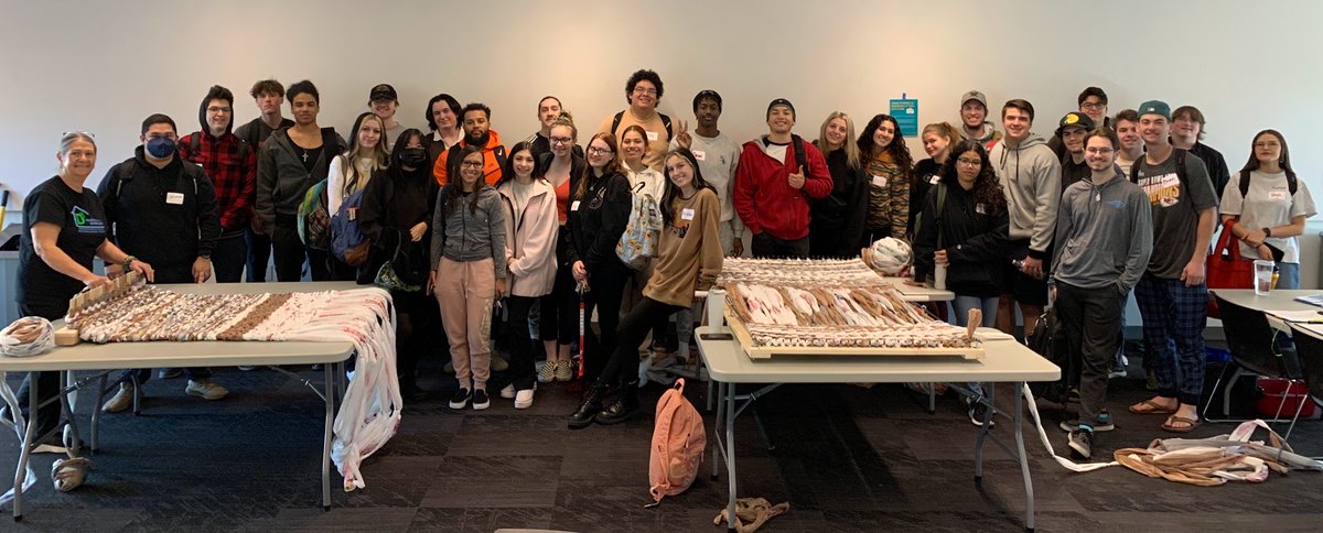High Five to the students at Chandler Gilbert Community College for weaving homeless sleeping mats on the DSquared4homeless.org looms. Double high five to volunteer Candace for leading the two events!