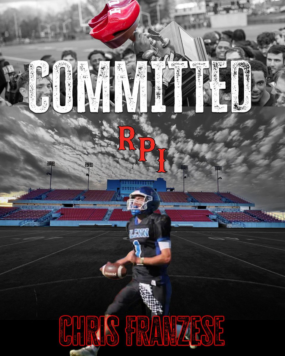 After a great visit with @CoachRI, @CoachJDittman58, @CoachBarbieri I’m happy to announce my commitment to RPI to join the #REDFAM. Many thanks to my family, friends, coaches and teammates who helped to make this tremendous opportunity possible. @RPIFootball @GlennFootball