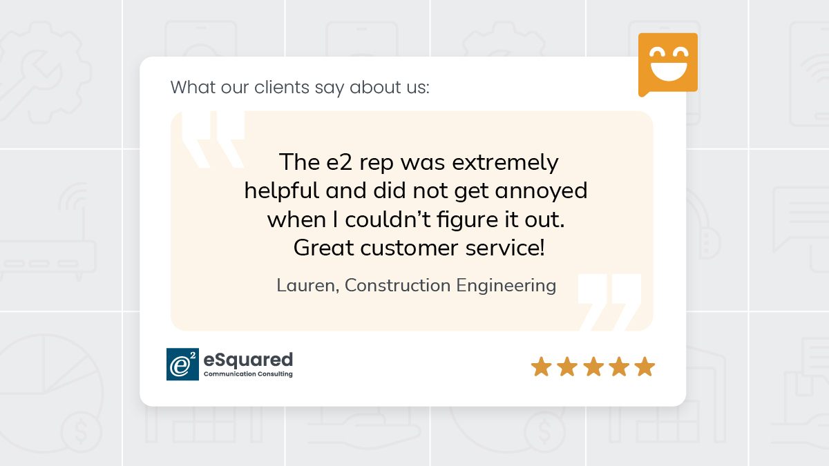 e2cc's tweet photo. We get it – technology can be confusing! We ensure our customers feel supported, not judged. Our e2 help desk team provides the support you need, how you need it, and when you need it.

#customerreview #CustomerSatisfaction #helpdesk #customerservice #technicalsupport #custom ... https://t.co/EzIwhY06Fz