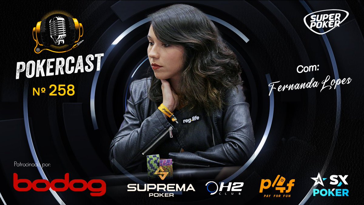 SuperPoker's tweet photo. IMPERDÍVEL! @afelopes é a convidada do episódio 258 do #Pokercast https://t.co/eqhsyJFHiI @Bodog_Brasil @H2ClubBrasil @Pay4FunP4F #Suprema #SXPoker https://t.co/6zdGyztzv6