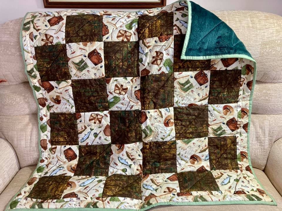 QuiltsforDreams's tweet photo. Excited to share the latest addition to my #etsy shop: fishing themed lap blanket, patchwork picnic blanket, practical care home gift, handmade quilt, fishing chair, chair throw, fishing gear https://t.co/UemOjGzOcG #brown #green #patchwork #polyester #quiltedthrow #pa https://t.co/b8hPkl1I7i