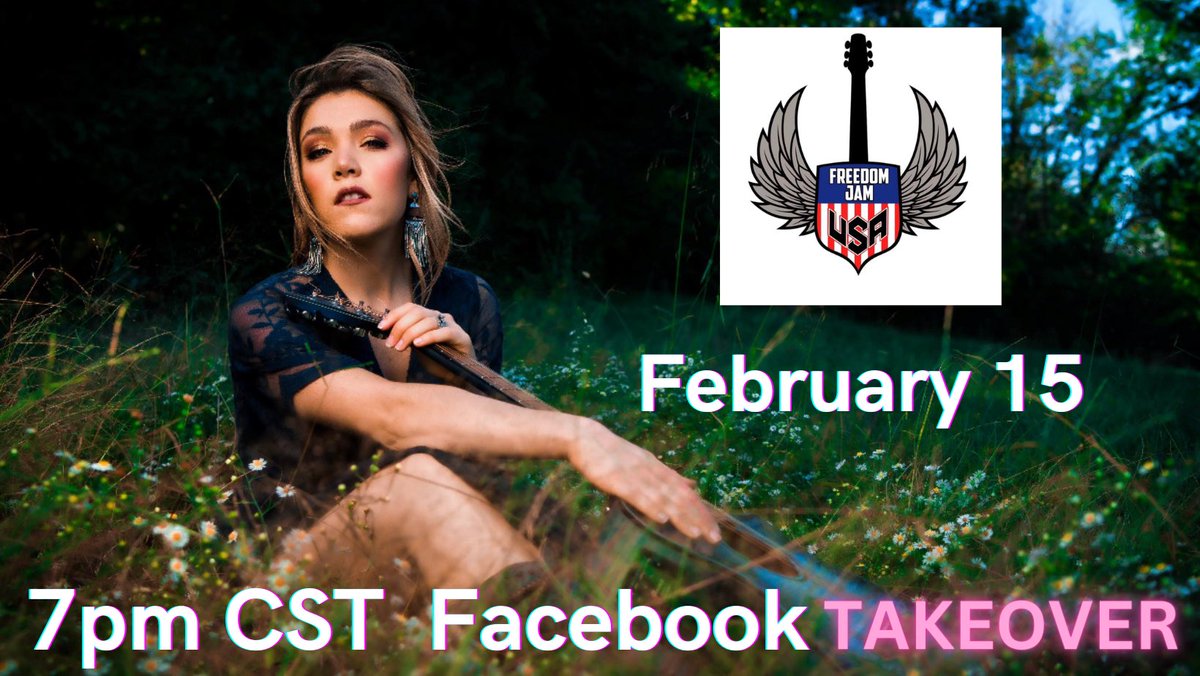 TayHughes_Music's tweet photo. Just a few hours away from my Facebook live stream with Freedom Jam! Don’t miss it❤️🤍💙 #countrymusic #freedomjam https://t.co/KvBRy9siax