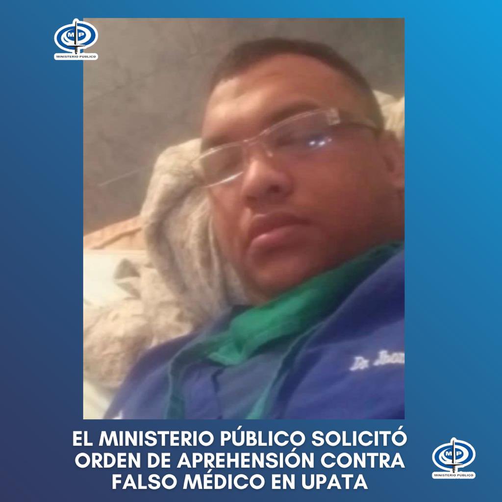 TarekWiliamSaab's tweet photo. #SOLICITADA orden d aprehensión  por la Fiscalia 43 Nac a falso médico identificado como Jonathan Camacho:quien realizó acciones de médico cirujano, ginecobstetra y psicólogo en Bolívar: Por los delitos d Ejercicio Ilegal d la Medicina, Usurpación de Funciones y Estafa Agravada. https://t.co/N5IhofQULe
