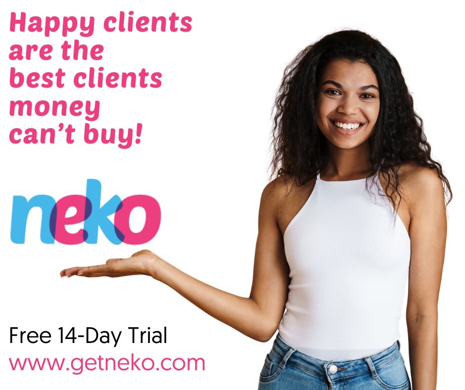 Free 14-day trial @ getneko.com/free-trial/

#salonsoftware #bookingsoftware #doggrooming #clientexperience #happyclients #vipclients #managementsoftware #schedulingsoftware #petgrooming #salonmanagement