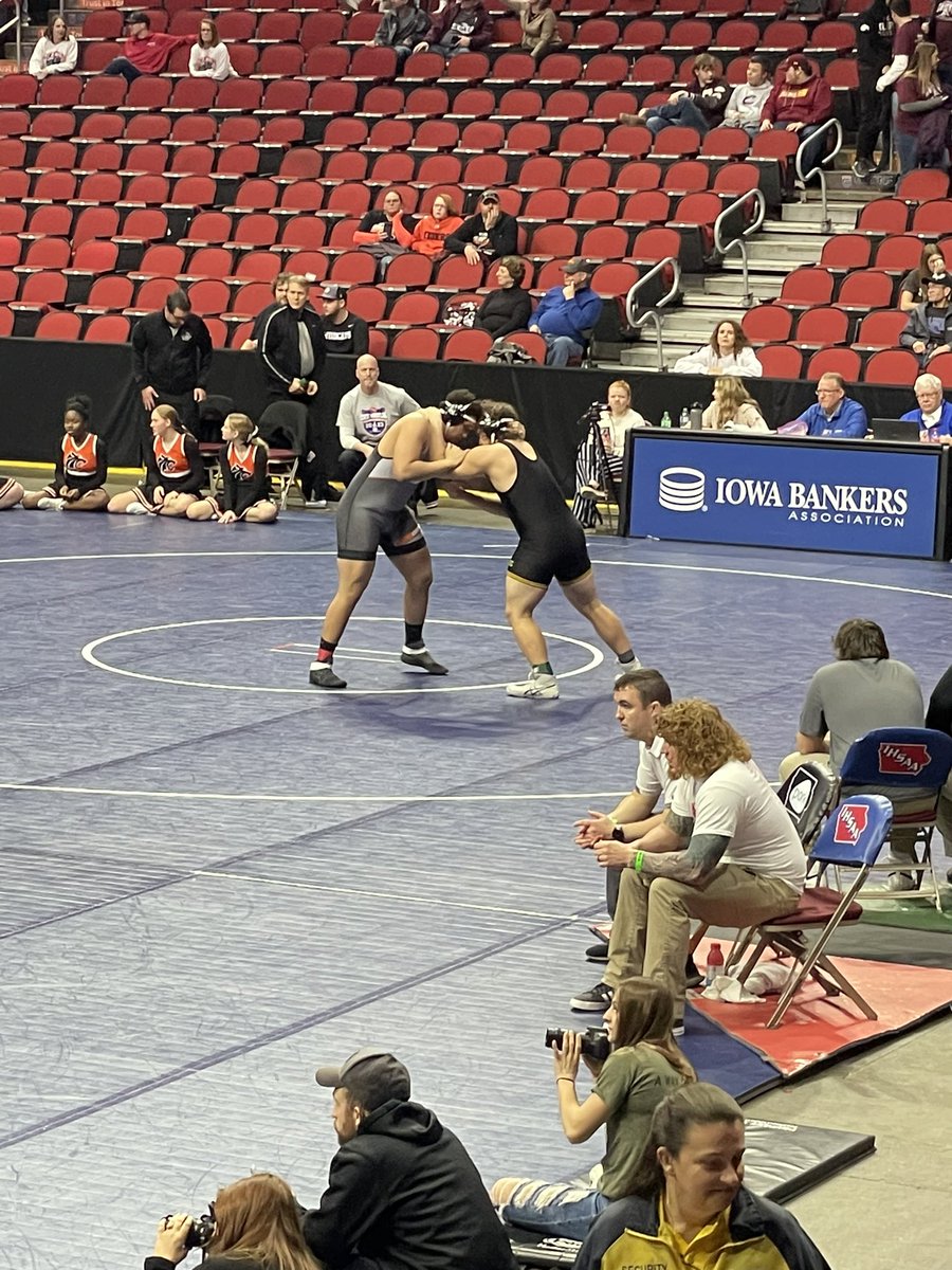 285 Evan Sorensen takes on Grinnell’s Blalock in the second round of State! Evan falls 11-6 after a hard fought battle. Evan will love to comdolation bracket  <a href="/AtlanticTrojans/">Atlantic Activities</a>