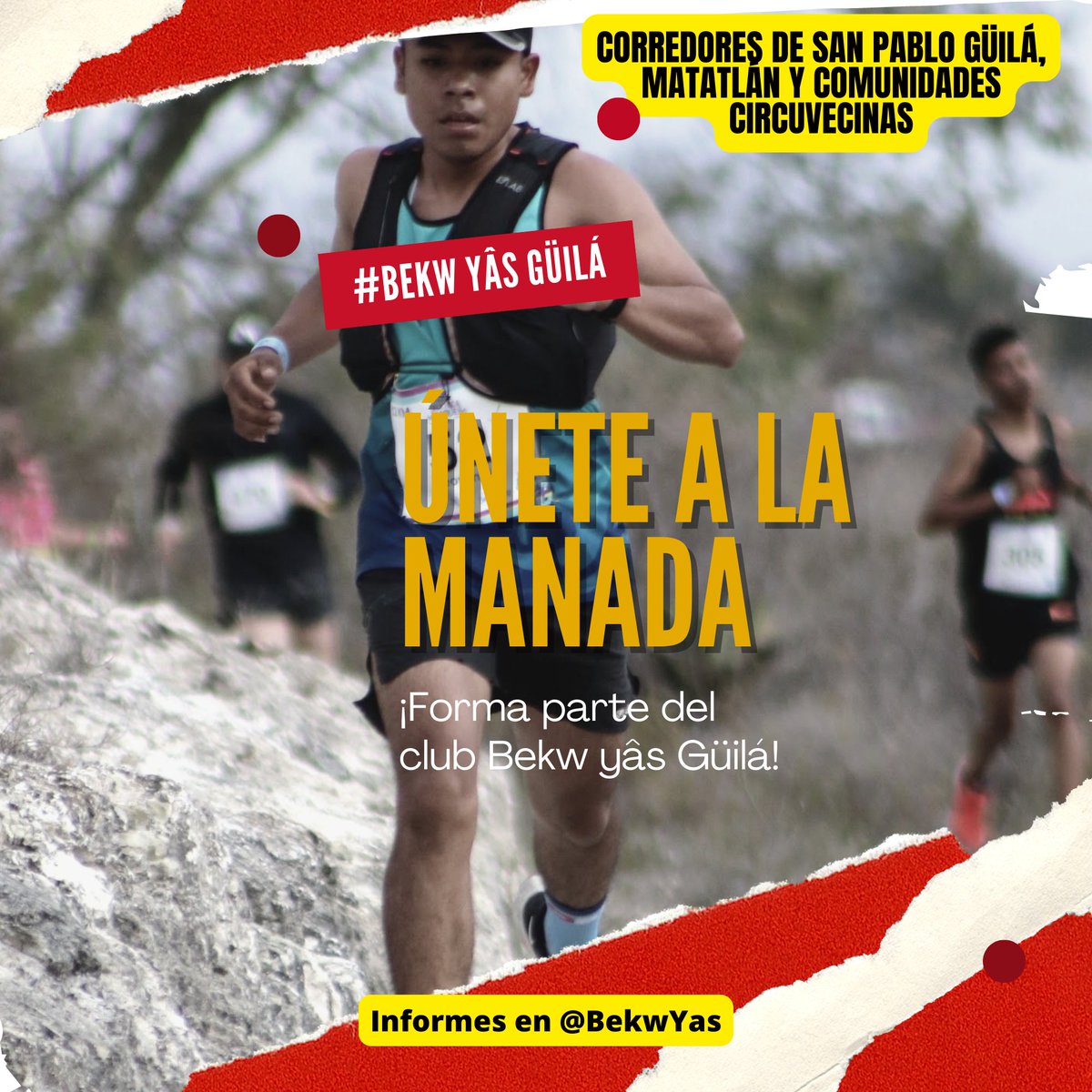 El club Bekw yâs Güilá quiere integrar nuevos y entusiastas miembros. Si eres corredora o corredor de la zona, contáctanos y forma parte de este proyecto deportivo.

bekwyas.com/contacto/