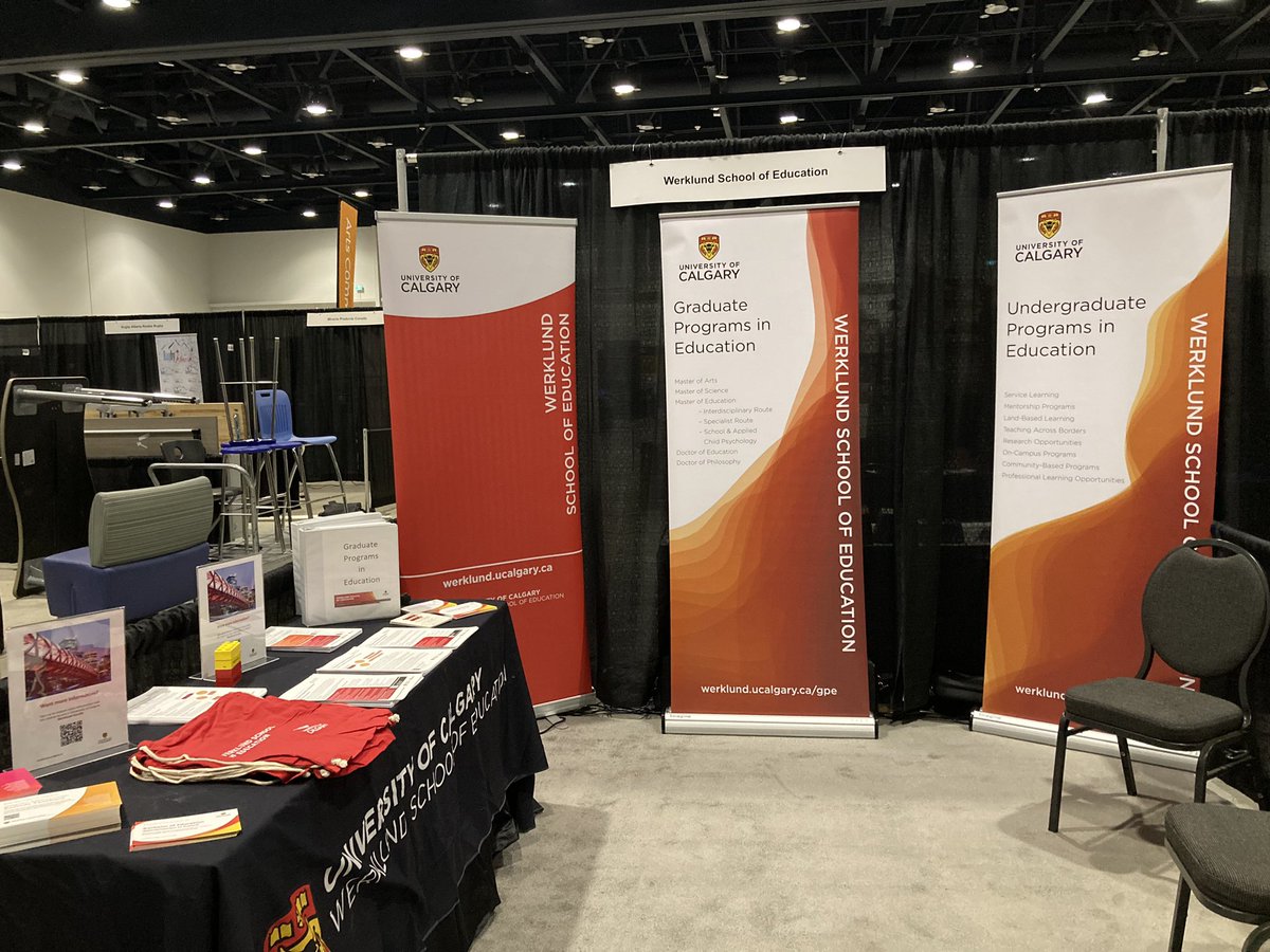 AngieCrowley7's tweet image. Come and visit us at #CCTC2023! Looking forward to connecting with our @UCalgaryEduc partner teachers.