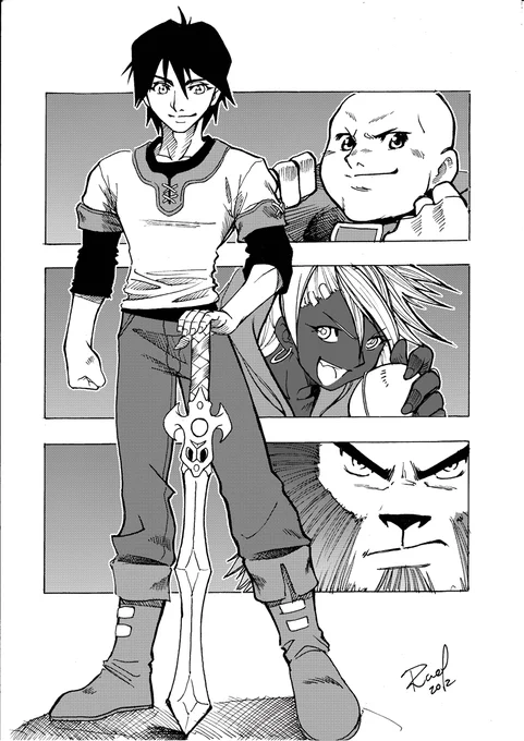Antiga fanart que fiz de Ledd, em 2012. Ainda fazia a lineart no papel, tava engatinhando no digital. 

Ainda lembro de como fiquei boquiaberto qd saiu o capítulo 1. 

Vai fazer falta, Lobo.. 🙏 