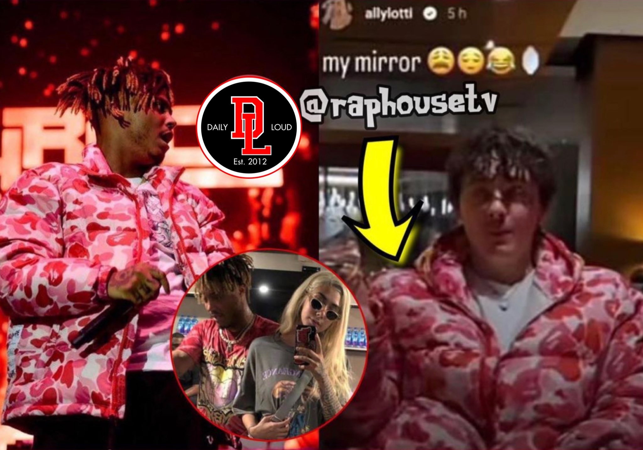 Fans spotted #JuiceWRLD's ex #AllyLotti's boyfriend allegedly wearing  Juice's clothes 💔😳 Y'all think fans reaching or nah??🤔 (Swipe)