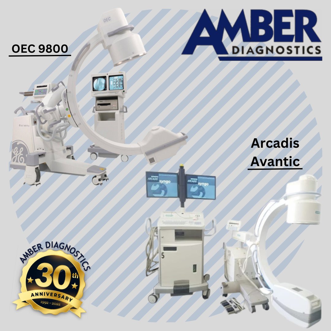 USEDMRI's tweet photo. The OEC 9800 C-Arm or the Arcadis Avantic C-Arm? 

We put these two C Arms head-to-head in a comprehensive comparison so that you can make an informed decision. Check out our latest blog post with the link posted below!
https://t.co/HDNP63IpTB

#amberdiagnostics #xray #radiology https://t.co/NEhNsNkbRX