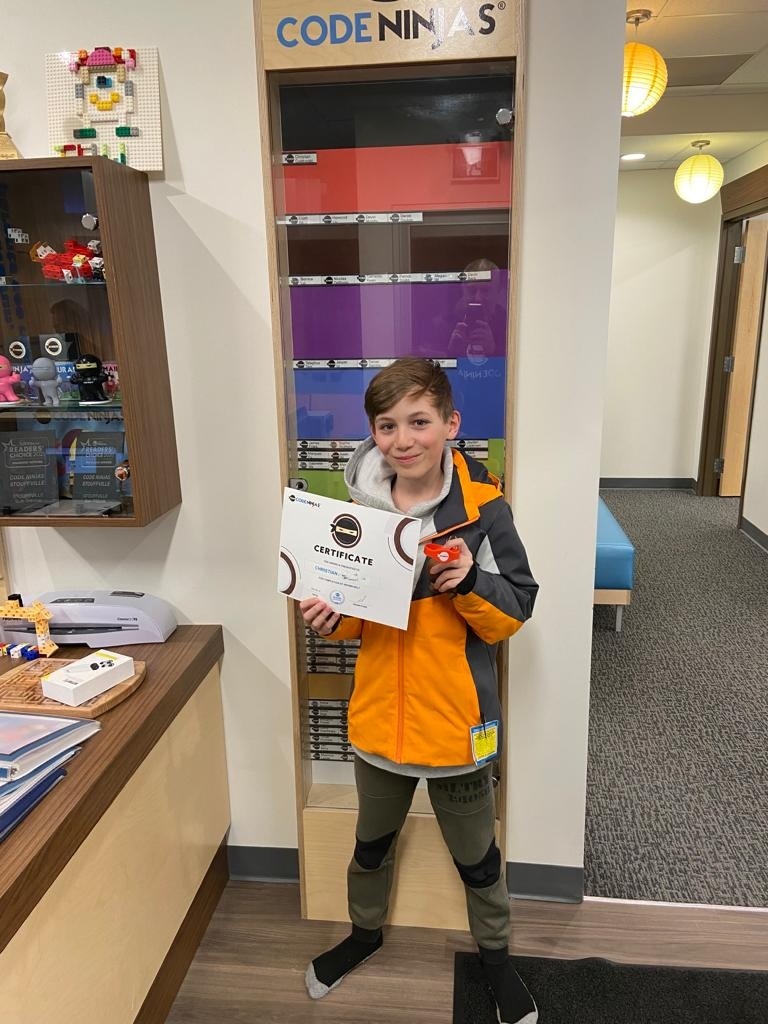 CodeNinjasTWS's tweet image. Congratulations Christian on becoming our first Red Belt at Code Ninjas Stouffville! ๐ Your hard work and dedication to coding has paid off! ๐ป Keep climbing the ranks and reaching for that Black Belt. #firstredbelt #codeninjas #codingachievement