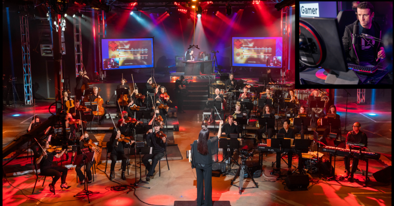 In addition to musical collaborations, Mercury Soul collaborates with gamers to provide an immersive game experience.  Gamer(s) play while our orchestra syncs live! Mercury Soul's presentation was an immensely popular feature at Intel's Gamer Days.
Watch: bit.ly/MSesports