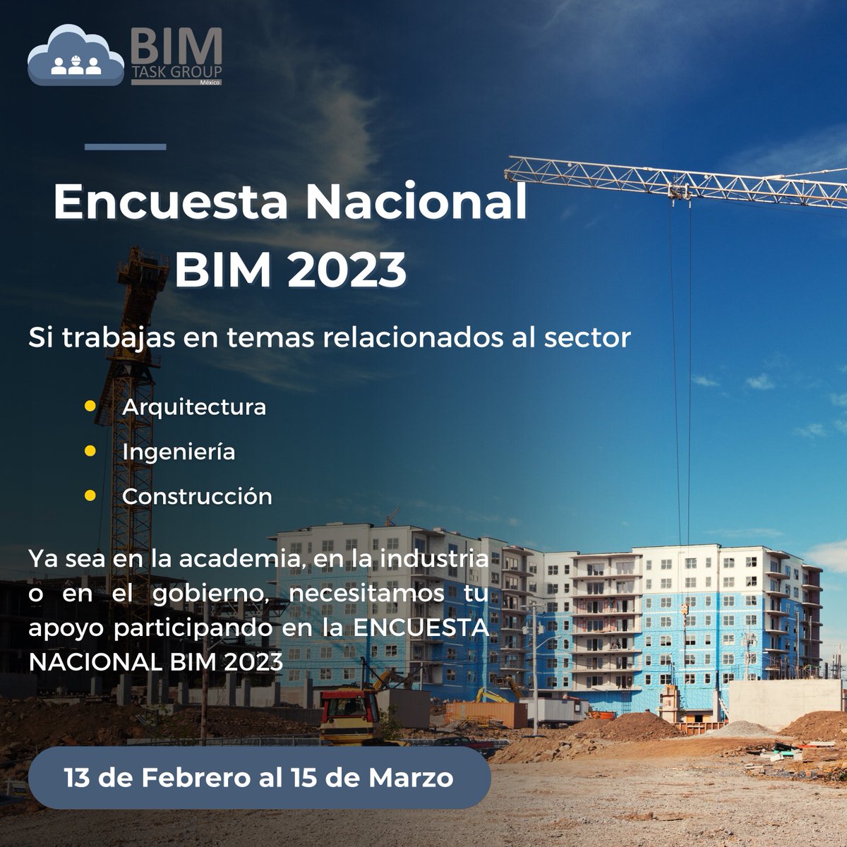 mx_bim's tweet photo. BIM no solo trae beneficios para las empresas y para el gobierno sino que conlleva una serie de beneficios para la sociedad. Ayúdanos a que la transformación digital sea una realidad en todo el país; participa en la Encuesta Nacional BIM 2023
https://t.co/xRGKR0Y4rq https://t.co/nNm7CdAPOt