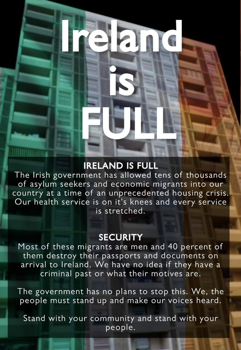 sarahlmull82's tweet photo. 6pm #Ballymun ๐ ๐ฎ๐ชโ๏ธโค๏ธ
Thursday the 17th, 2023
Opposite #Lidl
#BallymunSays No To ILLEGAL Mass Uncontrolled #Immigration In 2 Their Community
#BallymunIsFull
#IrelandIsFull https://t.co/2KLe8HflqP
