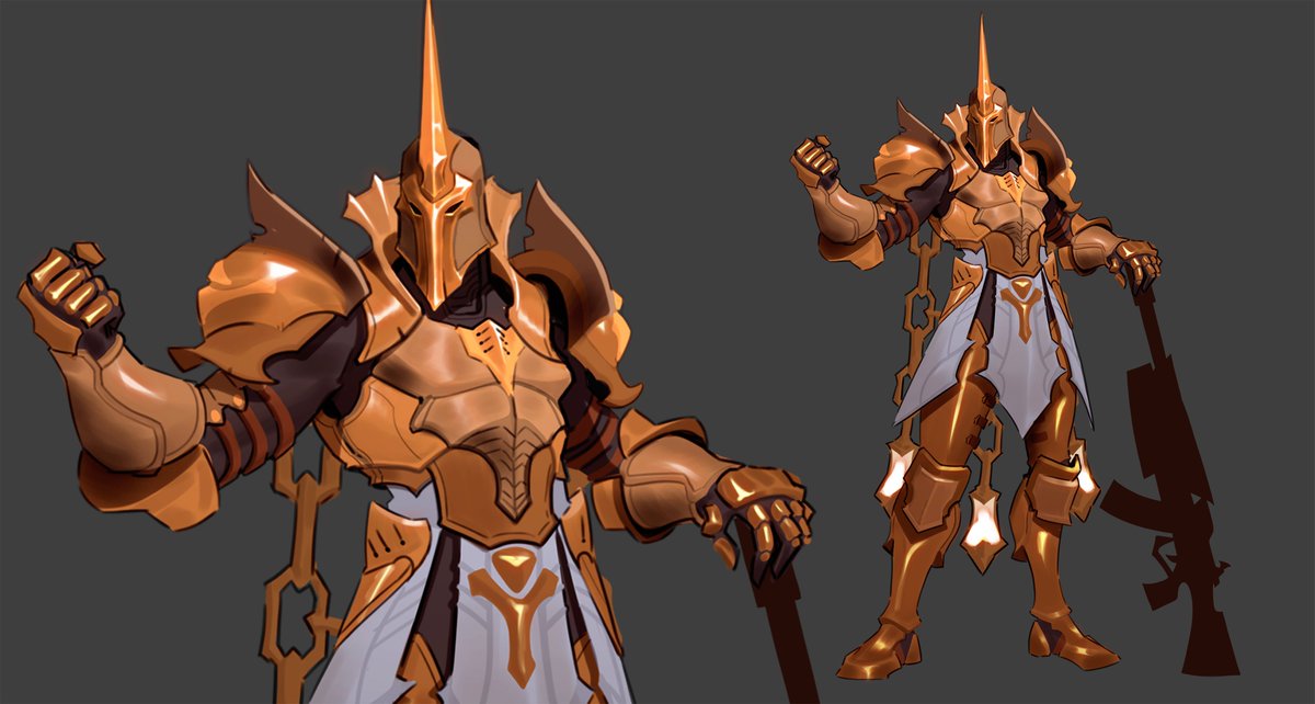 ThunderBrush's tweet image. Some more unused champ concepts, another stab at a "Pyre warrior"