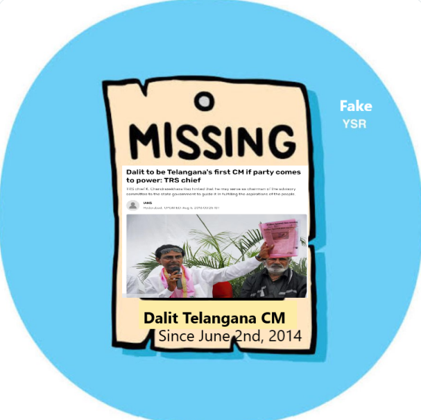 vivekcochin's tweet photo. @ysathishreddy @KTRBRS @prakashraaj @zoo_bear @aartic02 @LambaAlka @TRBRajaa @ManojSinghKAKA @RajeevRai @isai_ @journopranav Dalit CM of Telangana missing since June 2nd 2014 as promised by farmhouse specialist.

#90ML #KaChaRa #DramaRao #FarmhouseCM #KCRFailedTelangana https://t.co/yUarPSCRnm