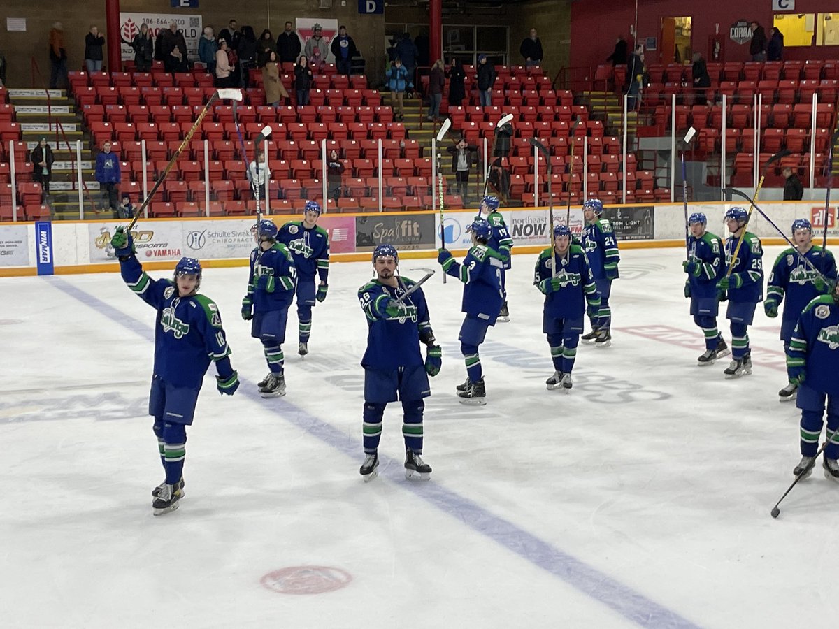 SJHL_Mustangs's tweet photo. A big 6-2 Win over the Klippers tonight and we get a game back in the Fouillards Cup!!

It’s also a first for tonight’s Assistant Coach Frank Fazio!! Thanks for coming to help us out tonight, Frank!! https://t.co/U9rTccksws