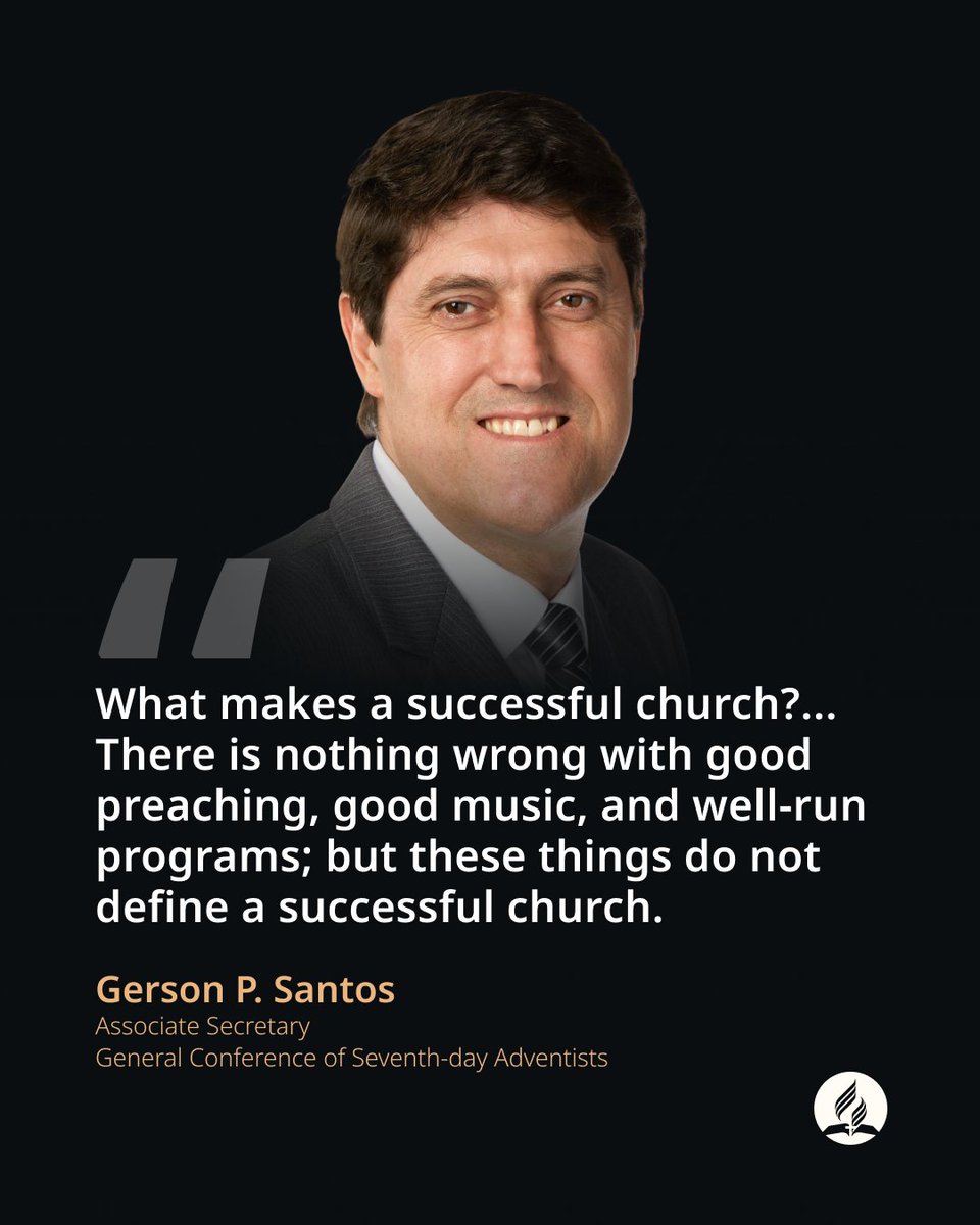 As a World Church with many regions and moving parts, it's essential to define the success of an initiative. So how do you define the success of your smaller, local church? 
<a href="/GersonSantos/">Gerson P. Santos</a> #churchministry #AdventistChurch #ministryquotes