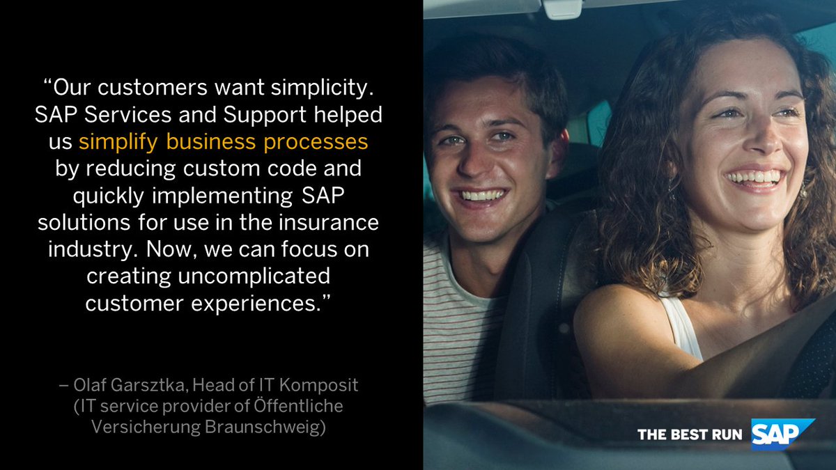 German insurance company Öffentliche Versicherung Braunschweig (ÖVB) relied on the guidance of #SAPServices and #SAPSupport to reduce custom code and quickly implement all required #SAPsolutions.

The result: simplified business processes. Amazing! 🚀

👉 imsap.co/60173opdh