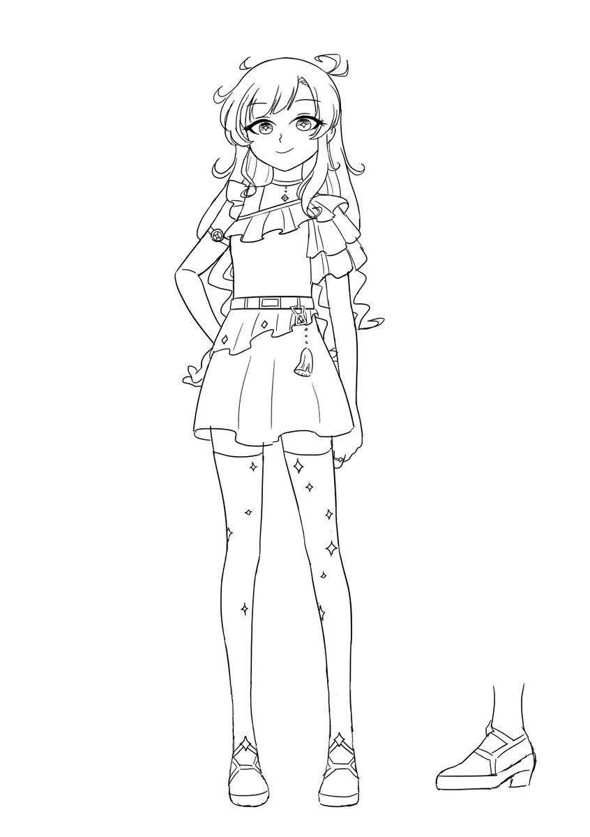 「OC。アリエスに願いを描けてに登場するキャラの折尾アンナ。オリオン座モチーフ。一」|みわ子のイラスト