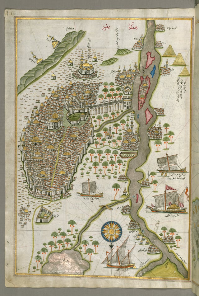 MapPornTweet's tweet photo. Cairo, Egypt, by Pirî Reis 1525AD (Sultan Süleyman the Magnificent Atlas) https://t.co/5rbRA0lZmg #MapPorn https://t.co/pokBPdSfkx
