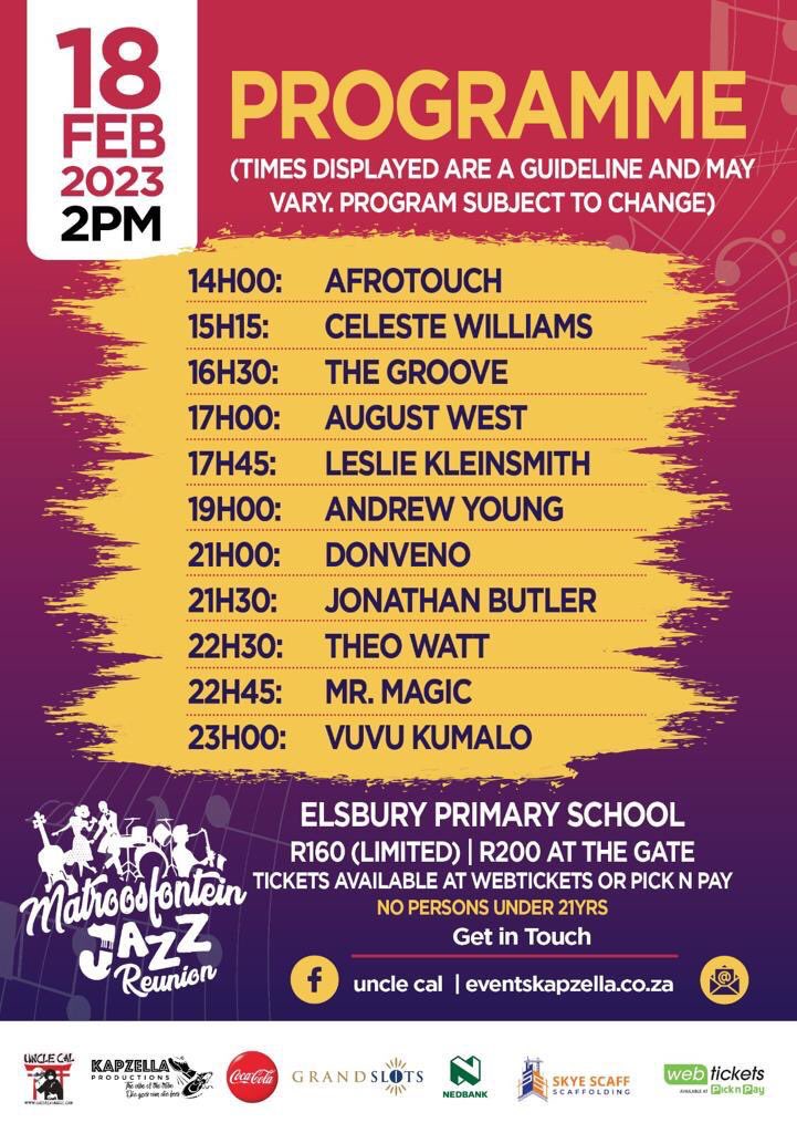 Ticket link:
webtickets.co.za/v2/Event.aspx?…