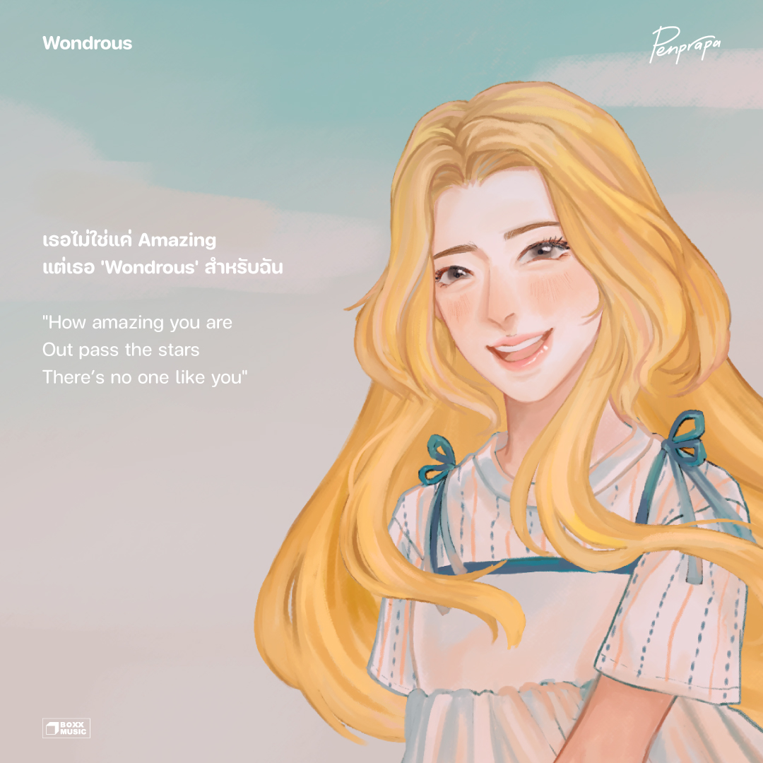 boxxmusicteam's tweet photo. YOU ARE WONDROUS ✨

"Wondrous" ซิงเกิลใหม่จาก @penprapaband  
🌼 https://t.co/QzOizNBv93

#Wondrous #PENPRAPA
#BOXXMUSIC #MUZIKMOVE https://t.co/PGoJ6uFkUD