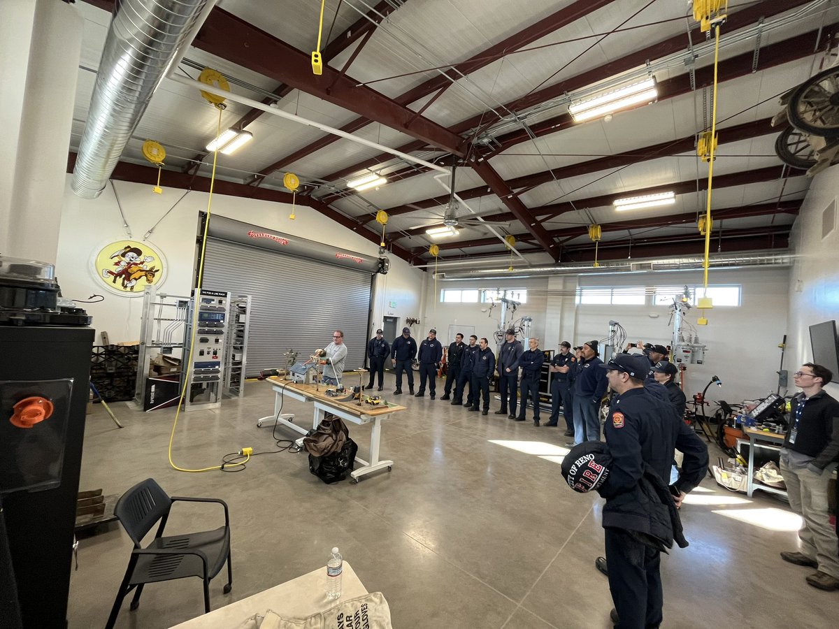 RenoFirefighter's tweet photo. A huge thank you to the men and women at NV Energy. This past week Reno Firefighters have been rotating through a gas and electric safety class. This partnership between the two agencies creates a safer response for first responders and the citizens in the community.
#PFFN https://t.co/YUmqF57tTi