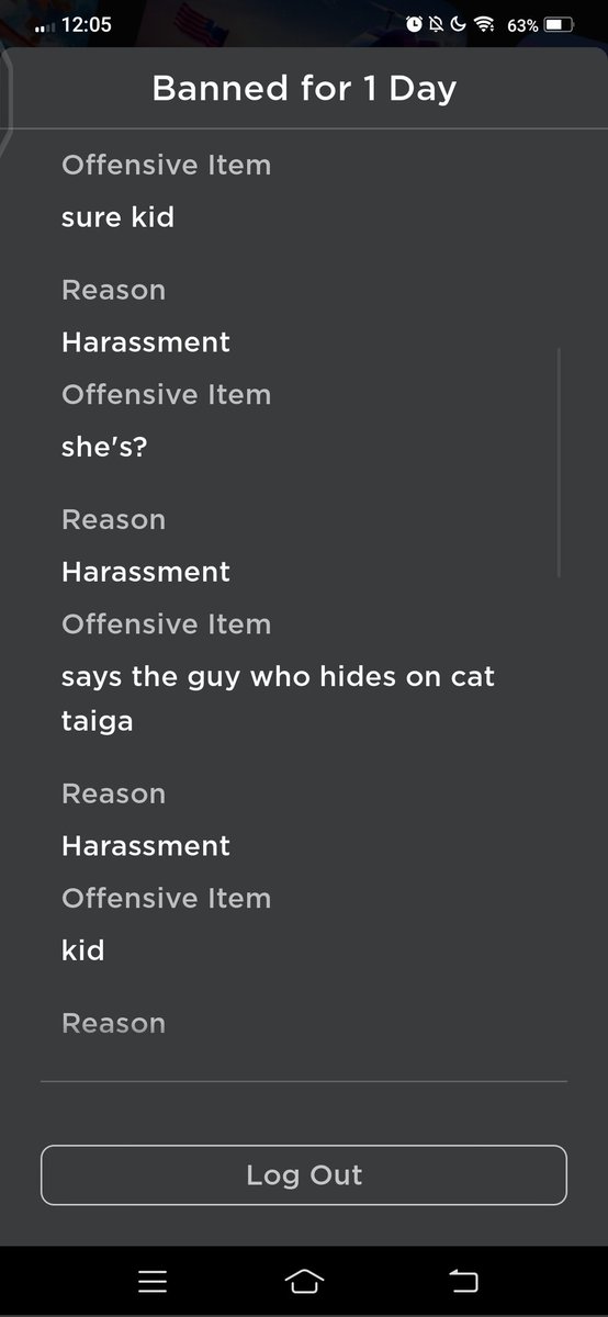 ROBINPLAYZ5's tweet photo. @Roblox @robloxdevrel i found an exploiter and actually reported him and this is what i get? I reported an exploiter and the exploiter reported me as for what harassment? How is any of these false reports are harassment? https://t.co/iNDgWW7t5r