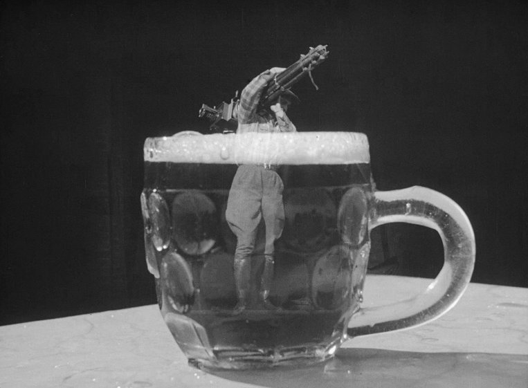 All the way to Dziga Vertov's legendary 1929 documentary, Man with a Movie Camera.

He just wanted t