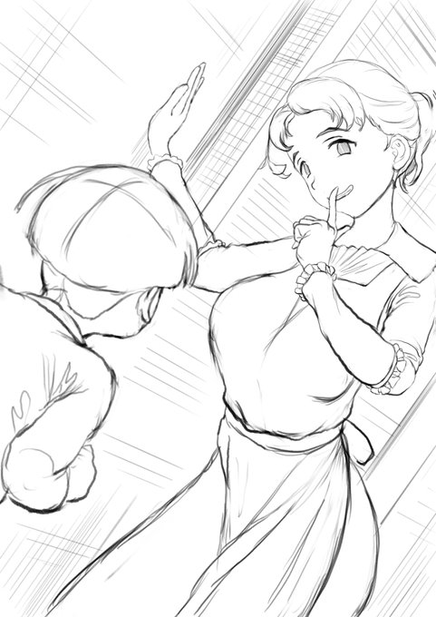 skeb進捗。顔がちょいコレジャナイ感あるので進めつつ修正していく予定です 