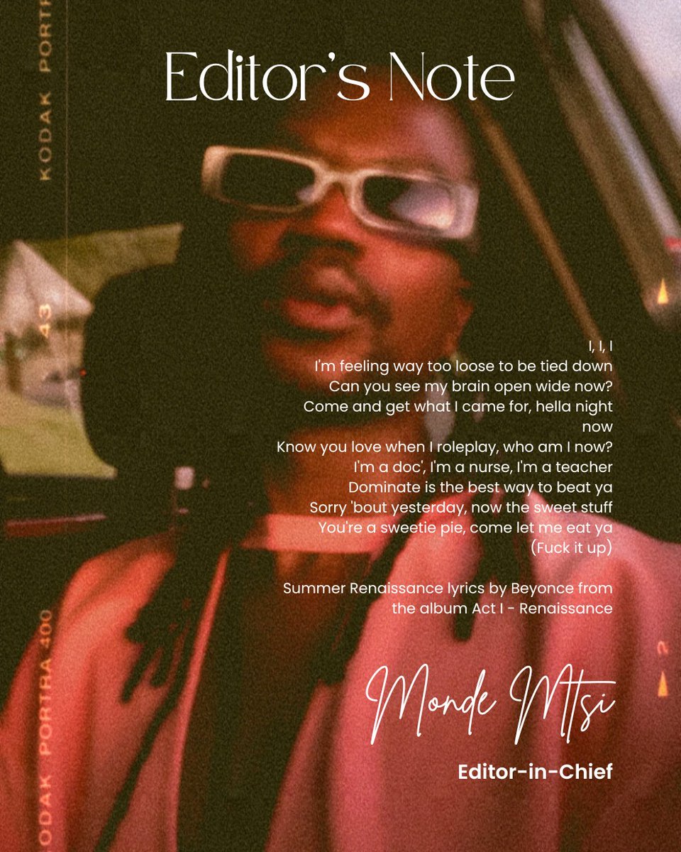 MondeMtsi's tweet image. LATEST ON THE BLOG [🧵]

light years away: mondemtsi.wordpress.com/2023/01/12/202…

1st issue of 2023 out now on the blog and instagram - it lightly touches of acceptance of self, enjoying self, rekindling love with the flawed self

#editorial #editorsnotes #cover