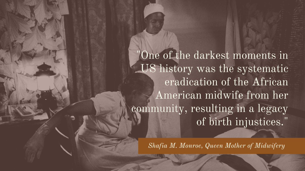 Kortney James, PhD, RN (@kjames_phd) on Twitter photo Just a few points I made during my lecture today titled, The Importance of Black Midwifery: Then and Now. 
The erasure of the Black Traditional Midwife was a calculated and strategic effort between White male obstetricians and White female public health nurses. Just a few points I made during my lecture today titled, The Importance of Black Midwifery: Then and Now. 
The erasure of the Black Traditional Midwife was a calculated and strategic effort between White male obstetricians and White female public health nurses.