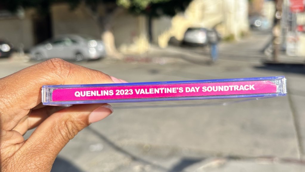 quenblackwell's tweet photo. My boyfriend gave me the most thoughtful valentine’s day gift i’ve ever received. He deadass MADE every aspect of this mixtape and commissioned an artist to remake one of my ig pics into a drawing of me. I cried. https://t.co/ZQFlAbHNFs