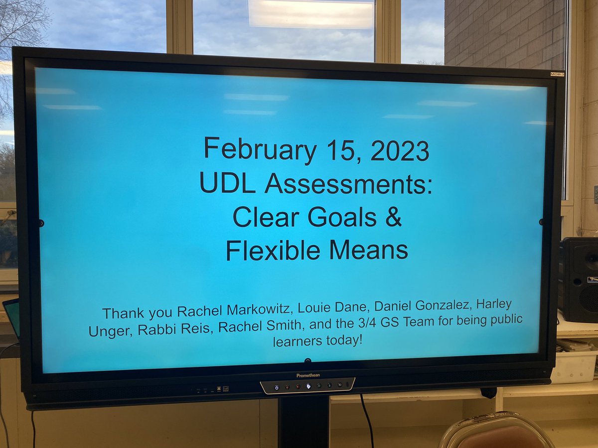 So proud of my teachers jumping into learning about Multiple Means of Assessment, removing barriers and allowing children to demonstrate their learning in multiple ways. UDL at it’s best! 7 teachers shared today and received feedback from their colleagues. We’re doing this! #UDL