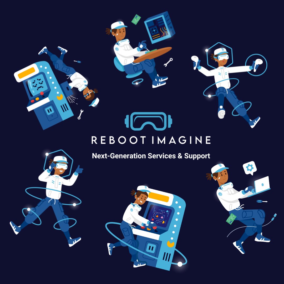 josethevrtech's tweet photo. Excited to bring the focus back to our mission at @rebootimagine! Providing turn-key XR solutions & 24/7 US-based support for hardware, software, installation, training, and more. Revolutionizing adoption of next-gen tech in industries like esports and education! #VR #ESports #Entertainment