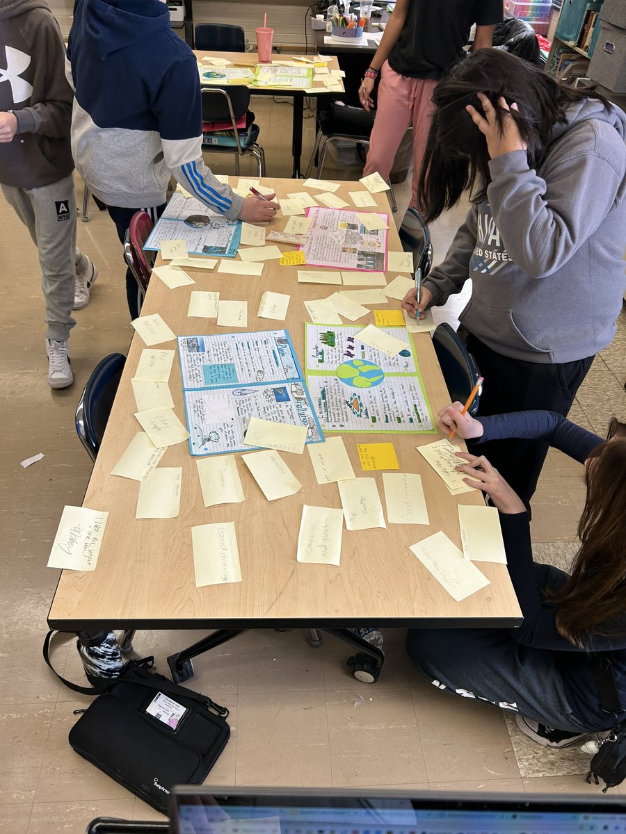 MsSegura109's tweet photo. Students created beautiful infographics to show their understanding of a topic they’ve been researching.  Students participated in an interactive presentation and provided positive feedback. . @ISD109  @WilkinsJH1 https://t.co/vlYlkFME4v