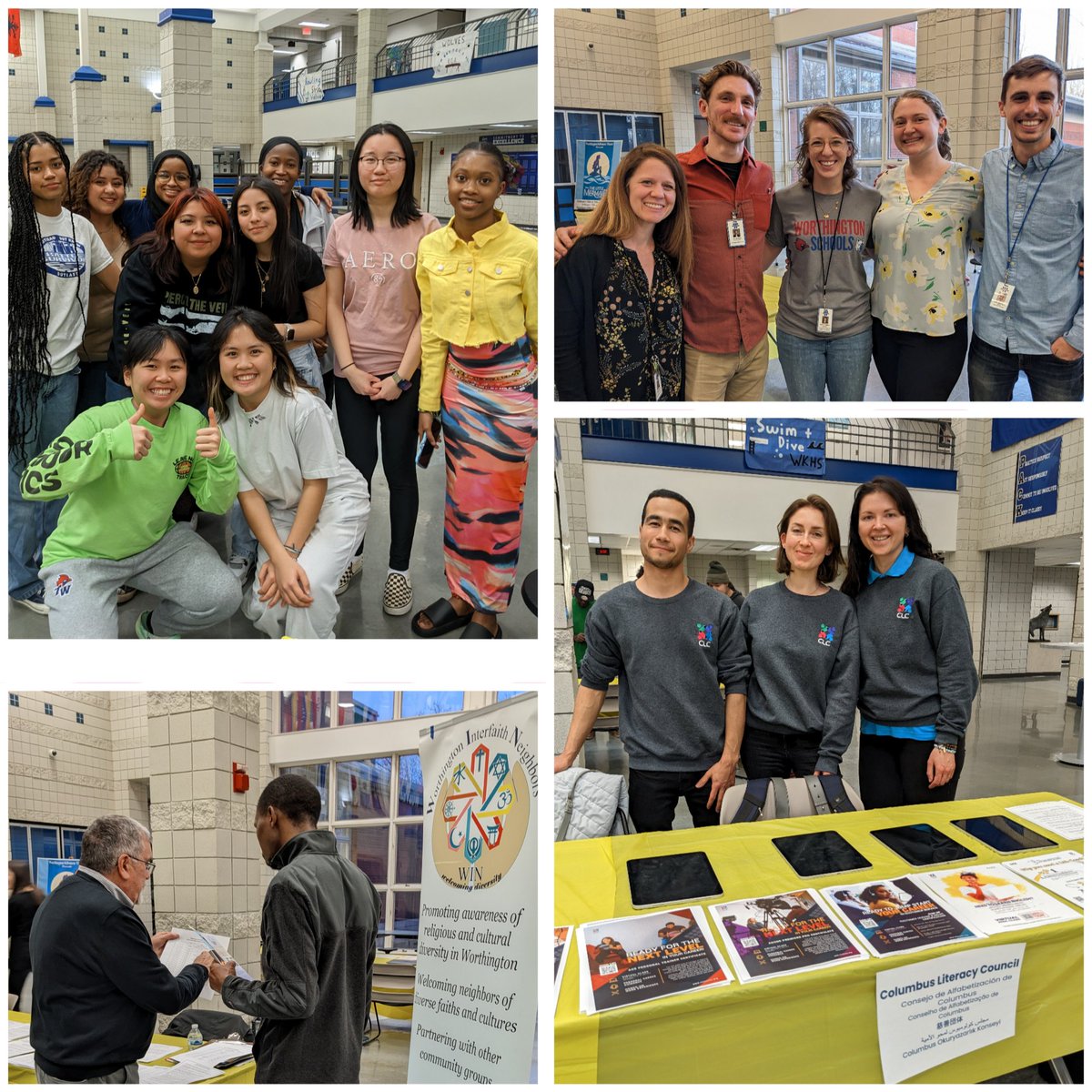 Thanks EL Team + students from Unidos club @TWHS_Cardinals & @WKHSWolves for hosting a great evening for multilingual families with community partners: @worthingtonlib @OhioLiteracy @WRPantry Worthington Interfaith Neighbors @DelawareAreaCC @cscc_edu