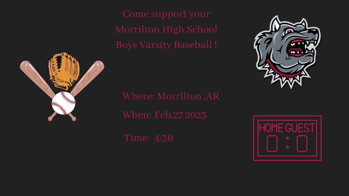 Come Support Your Morrilton Devil Dogs On Monday February 27 , At 4:30