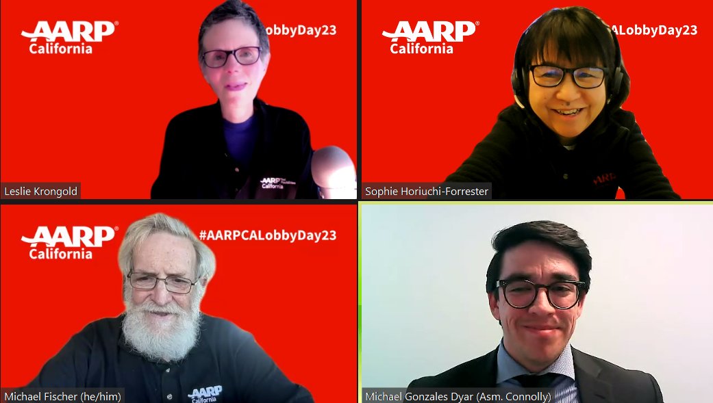 Thank you <a href="/Damon_Connolly/">Damon Connolly</a> (<a href="/DyarMichael/">Michael Dyar</a>) for meeting with <a href="/AARPCA/">AARP California</a> to discuss our 2023 legislative priorities that include: #NursingHomes, #WorkplaceLeave, #Housing, #Transportation &amp; #DisasterPreparedness. #AARPCALobbyDay23