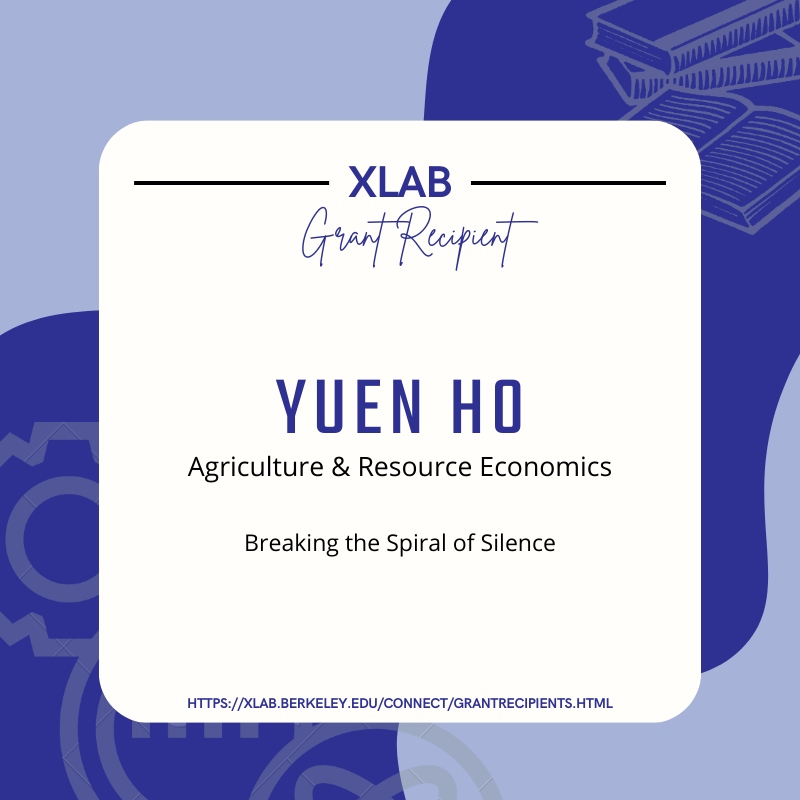 Xlab would like to give recognition to our mini grant recipient Yuen Ho!

Be sure to check out the Xlab website (link in bio) to learn more about how our grants help to support researchers.