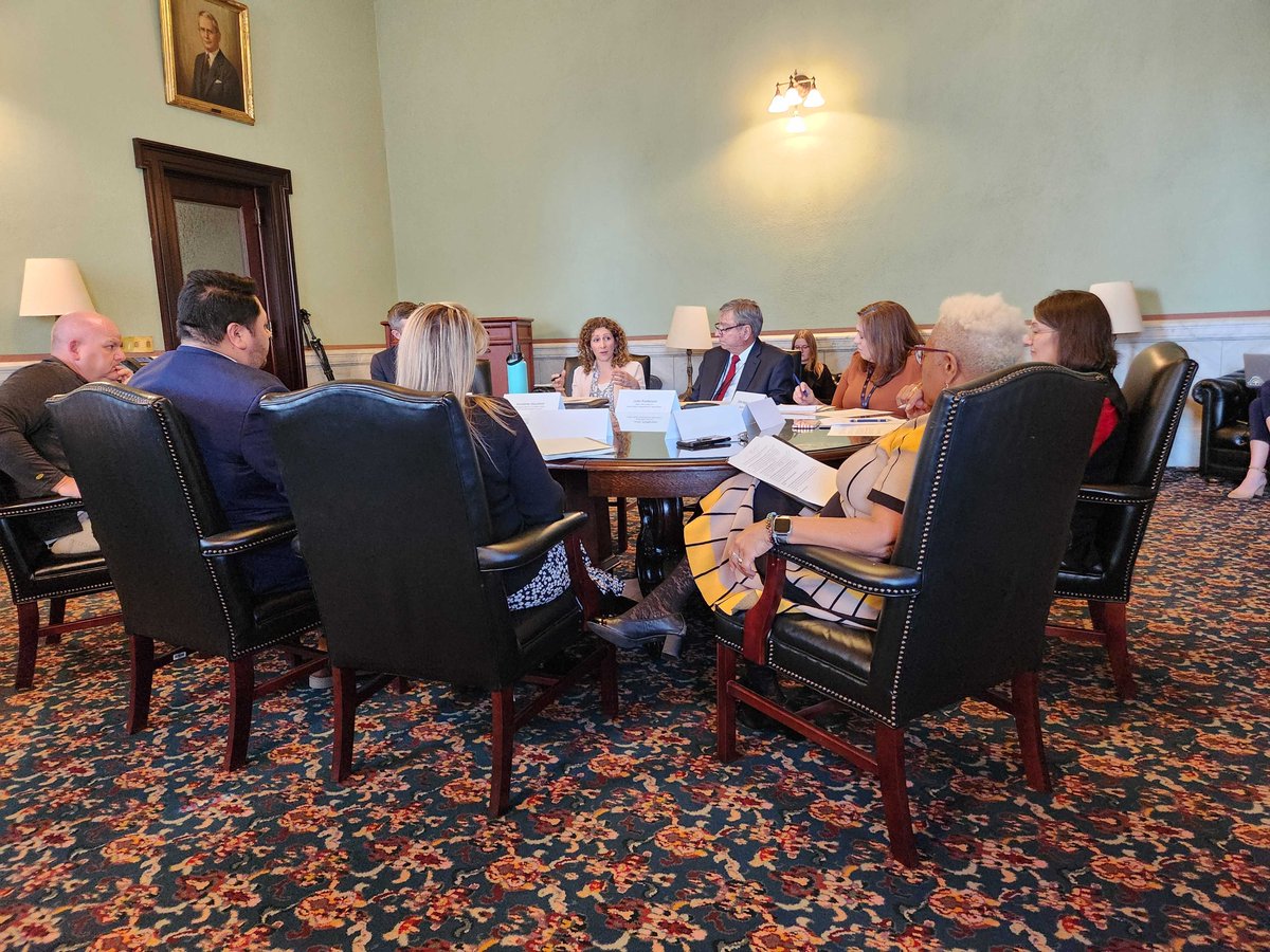 OhioEnviro's tweet photo. Today, our Managing Director of Water Policy @melaniejhouston joined a roundtable discussion with lawmakers and experts to strategize around the #EastPalestine train derailment, its environmental impacts, and potential policy solutions. https://t.co/8XIXEE8cvd