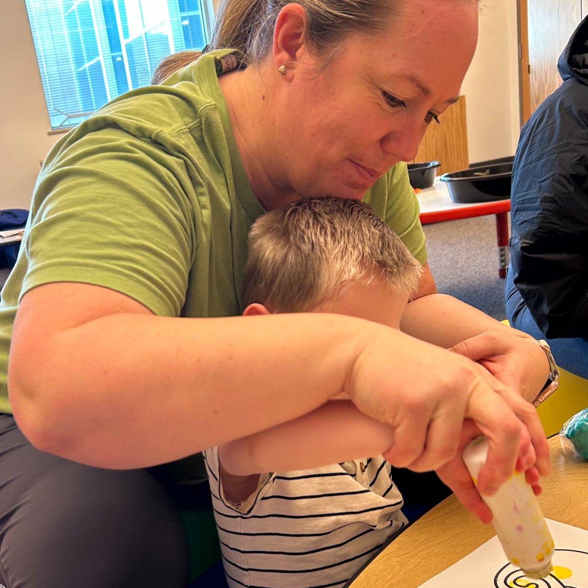 PIPBVI's tweet photo. Creating some Valentine's Day fun in Toddler Group.   -Photos courtesy of Stephanie Johnson, TVI  USDB Parent Infant Program for the Blind and Visually Impaired https://t.co/0xorWjTIh2