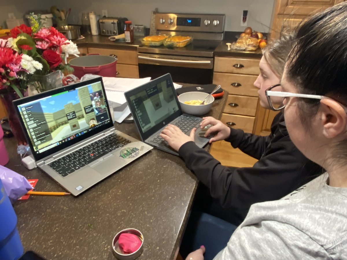 teachingmissj's tweet photo. ETEP is a family event when they pull Minecraft out! She is ready to show her teacher how @GraniteEdTech @GraniteSchools https://t.co/fKbI2q9N48
