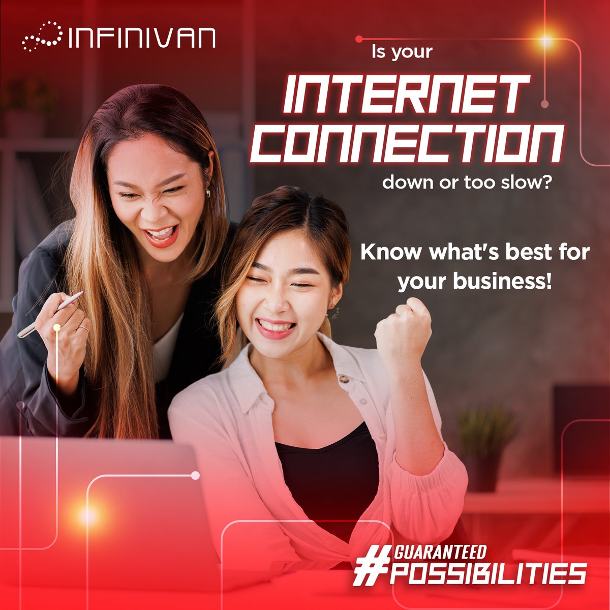 InfiniVAN's tweet photo. Never let an opportunity pass, grab them all instead with the fastest Fiber Internet Connection!

Talk to us at (02) 7-368-5232 or email us via info@infinivan.com to learn more about this advantage!

#InternetOfPossibilities
#InnovateWithInfiniVAN
#ChooseFiber4Business https://t.co/80TsH73EoL
